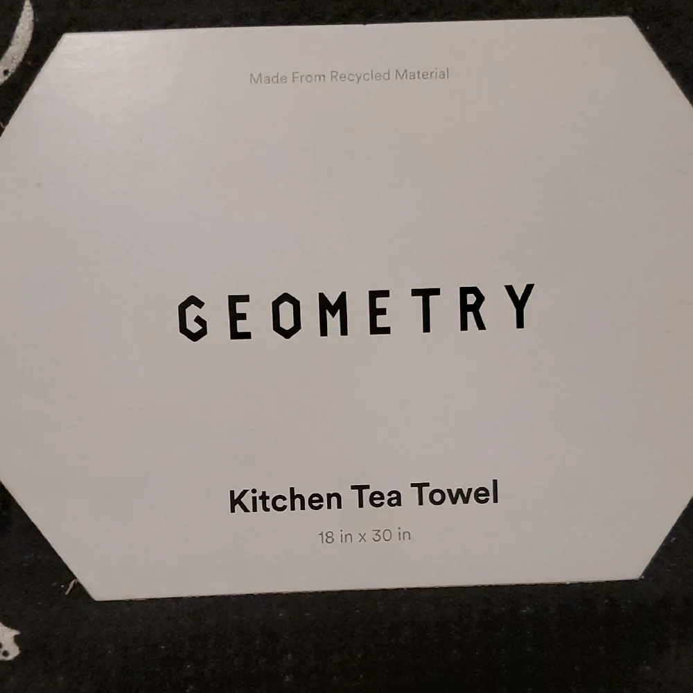NWT Geometry Kitchen Tea Towel - Dalmatian in Yellow Boots Design